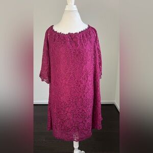 Elegant Pink Lace Dress OURS  size XL